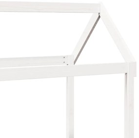 vidaXL Οροφή Κρεβατιού Παιδική Λευκό 118x70x176,5εκ. Μασίφ Ξύλο Πεύκου