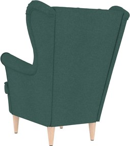 vidaXL πολυθρόνα σκούρο πράσινο 74x84x100 cm ύφασμα