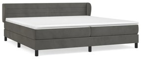 ΚΡΕΒΑΤΙ BOXSPRING ΜΕ ΣΤΡΩΜΑ ΣΚΟΥΡΟ ΓΚΡΙ 200X200 ΕΚ. ΒΕΛΟΥΔΙΝΟ 3127572