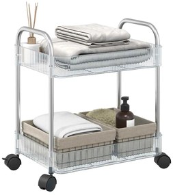 Καρότσι αποθήκευσης 2 Επίπεδα Διαφανές 37x28x43,5 εκ. Ακρυλικό