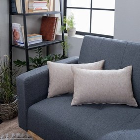 Μαξιλάρι Διακοσμητικό (Με Γέμιση) Harlem 14 Somon-Grey Teoran 30X50 Ακρυλικό,Βαμβάκι, Polyester