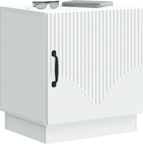 vidaXL Κομοδίνο Λευκό 43 x 34,5 x 47 εκ. Επεξεργασμένο Ξύλο