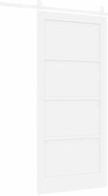 vidaXL Συρόμενη Πόρτα Χειροκίνητος Λευκό 93 x 202 cm