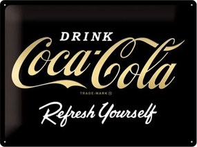 Μεταλλική πινακίδα Coca-Cola - Logo Gold