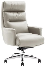 Καρέκλα γραφείου διευθυντή Nagal pakoworld PU σε μπεζ απόχρωση 71x73x117-123εκ 069-000081