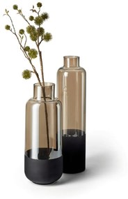 Βάζο Linus S 230002 15x38cm Black-Smoke Philippi Glass