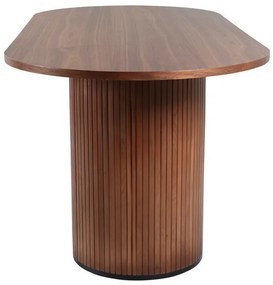 Τραπέζι Dallas 1712, Μαύρο, Καρυδί, 75x90x200cm, Φυσικό ξύλο καπλαμά, Ινοσανίδες μέσης πυκνότητας, Ινοσανίδες μέσης πυκνότητας, Φυσικό ξύλο καπλαμά
