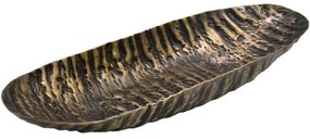 Διακοσμητική Πιατέλα 941-124-018 15x41x6cm Bronze Μέταλλο