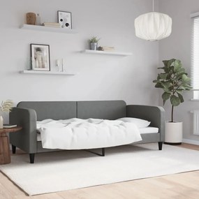 vidaXL Καναπές Κρεβάτι Σκούρο Γκρι 90 x 200 εκ. Υφασμάτινος