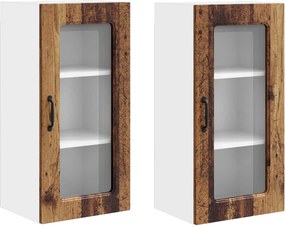 vidaXL Πάνελ πλυντηρίου πιάτων Kalmar 2 pcs Παλιό ξύλο