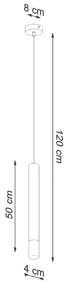 Sollux Κρεμαστό φωτιστικό Wezyr 1,χάλυβας, γυαλί,1xG9/12w