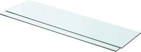 vidaXL Ράφια Πάνελ 2 τεμ. Διάφανα 80 x 20 εκ. Γυάλινα