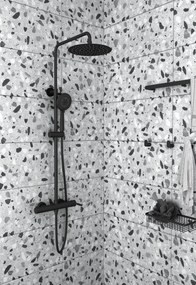 Orabella Marea 10329 Black Matt - Στήλη ντους με μπαταρια 2 εξόδων