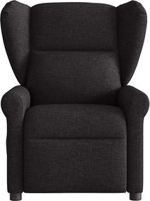 vidaXL Πολυθρόνα Μασάζ Ανακλινόμενη Μαύρη Υφασμάτινη