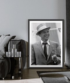 Πόστερ &amp;  Κάδρο Frank Sinatra MV063 40x50cm Μαύρο Ξύλινο Κάδρο (με πόστερ)
