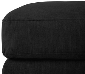 Σκαμπό σαλονιού Seattle 175, Μαύρο, 50x70x70cm, 15 kg, Ταπισερί, Πόδια: Μέταλλο | Epipla1.gr
