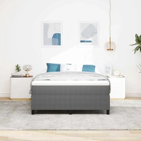 vidaXL Κρεβάτι με ελατήρια Ανοιχτό γκρι 140 x 190 cm Βελούδο