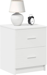 vidaXL Κομοδίνα 2 τεμ. με 2 Συρτάρια Λευκά 40x36x50 εκ.
