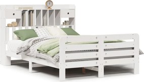 vidaXL Κρεβάτι Βιβλιοθήκη Χωρίς Στρώμα 150x200 εκ Μασίφ Ξύλο Πεύκου