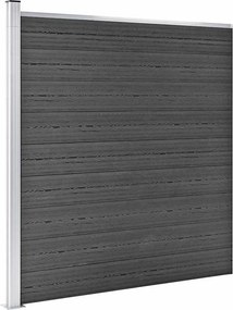 vidaXL Σετ Πάνελ Περίφραξης Μαύρο 1045 x 186 εκ. από WPC