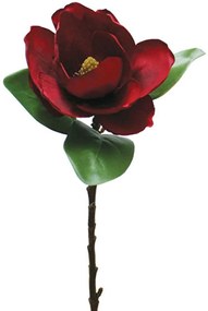 Τεχνητό Λουλούδι Μανόλια 00-00-16028-2 52cm Red Marhome Συνθετικό Υλικό