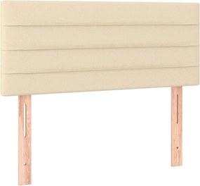 vidaXL Κρεβάτι Boxspring με Στρώμα Κρεμ 80 x 200 εκ. Υφασμάτινο
