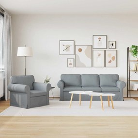 vidaXL Καναπές 2 pcs Ανοιχτό γκρι