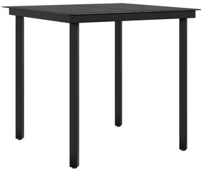 vidaXL Σετ Τραπεζαρίας Κήπου 3 Τεμαχίων Καφέ με Μαξιλάρια