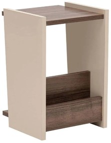Τραπεζάκι Βοηθητικό Clark 550ARN3450 31,6x31x48cm Beige-Walnut
