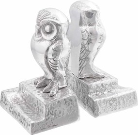 vidaXL Βιβλιοστάτες 2 pcs Ασημί 12 x 9 x 19 εκ. Αλουμίνιο