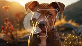 Intra Συλλεκτικό Ξύλινο Παζλ Plywood 4mm - Καφέ σκυλί στο χωράφι με ψηλό γρασίδι και βράχους Σε Ξύλινο Κουτί - Διαστάσεις: 10x10 cm – 25 κομμάτια