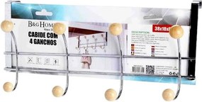 Μεταλλική κρεμάστρα πόρτας 4 θέσεων - 57611