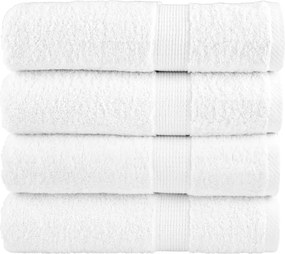 vidaXL Πετσέτες Μπάνιου Premium SOLUND 4 τεμ. Λευκό 70x140 εκ. 600 γρ./μ²