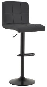 Σκαμπό μπαρ Remina πτυσσόμενο μαύρο pu-βάση μαύρο μέταλλο 44x44x112εκ 2αδα 44x44x112 εκ.