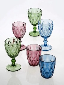Ποτήρι Νερού Κολωνάτο Kare 320ml Green - Cryspo Trio - 6 ΤΜΧ