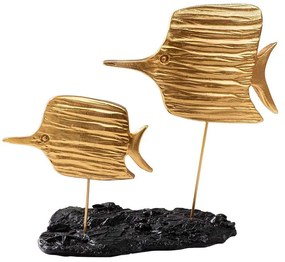 Διακοσμητικό Επιτραπέζιο Copperband 565TNL1203 30x14x26cm Black-Gold Aberto Design Πολυέστερ