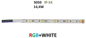 Adeleq Ταινία Led 5m 24Vdc 5050 14.4W Και 60Led Ανά Μέτρο Ip54 RGB Συν Λευκό 30-342419019