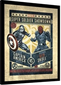 Κορνιζαρισμένη αφίσα Marvel Comics - Captain America vs Red Skull