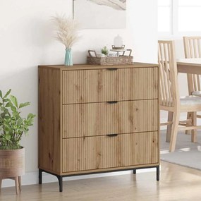 vidaXL Πλαϊνό γραφείο με συρτάρι artisan δρυς 79.5 x 33 x 82 εκ