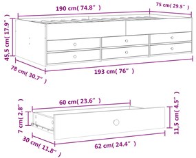 ΚΑΝΑΠΕΣ-ΚΡΕΒΑΤΙ ΜΕ ΣΥΡΤΑΡΙΑ ΜΑΥΡΟ 75X190 ΕΚ. ΕΠΕΞ. ΞΥΛΟ 3280889