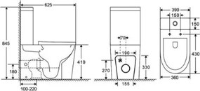 Karag Zina LT-2149A-R Rimless - Λεκάνη με καζανάκι