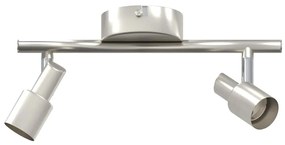 vidaXL Σποτ οροφής Βουρτσισμένο Νίκελ 25.5 x 8 x 11 εκ Ατσάλι