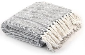 vidaXL Ριχτάρι Ψαροκόκκαλο Γκρι 220 x 250 εκ. Βαμβακερό