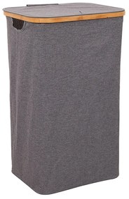 Καλάθι Απλύτων από Μπαμπού με Υφασμάτινη Τσάντα 41 x 33 x 62 cm Bakaji 02839022