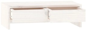 vidaXL Βάση Οθόνης Λευκή 50 x 27 x 15 εκ. από Μασίφ Ξύλο Πεύκου