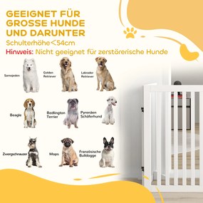 Pet Gate Stair Gate Safety Gate 4 τεμαχίων Πτυσσόμενο λευκό