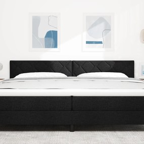 vidaXL LED Κεφαλοκάλυμμα Σχεδίαση Διαμαντιών Μαύρο 200 εκ. Ύφασμα