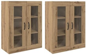vidaXL Ντουλάπια Τοίχου 2 pcs artisan δρυς 69.5 x 34 x 90 εκ.