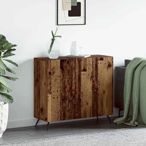 vidaXL Πλαϊνό γραφείο Καφέ 90 x 34 x 80 εκ. Επεξεργασμένο ξύλο