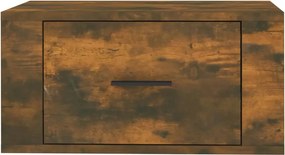 vidaXL Κομοδίνο Επιτοίχιο Καπνιστή Δρυς 50x36x25 εκ.